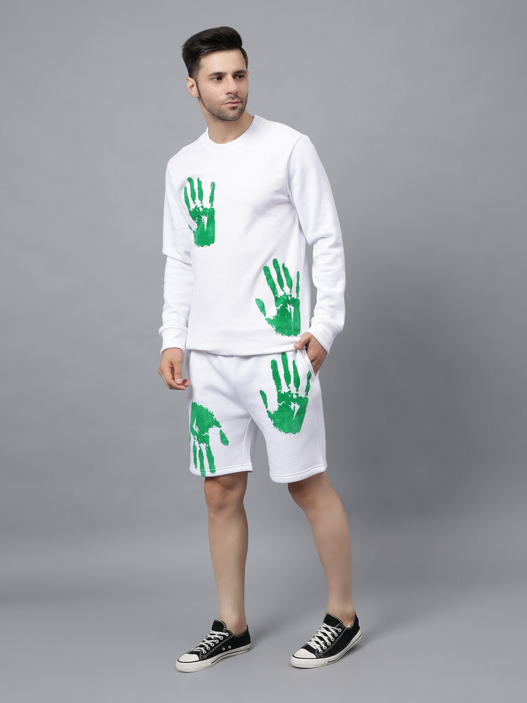 Hand Print Long Sleeve Shorts Co-ord Set_1