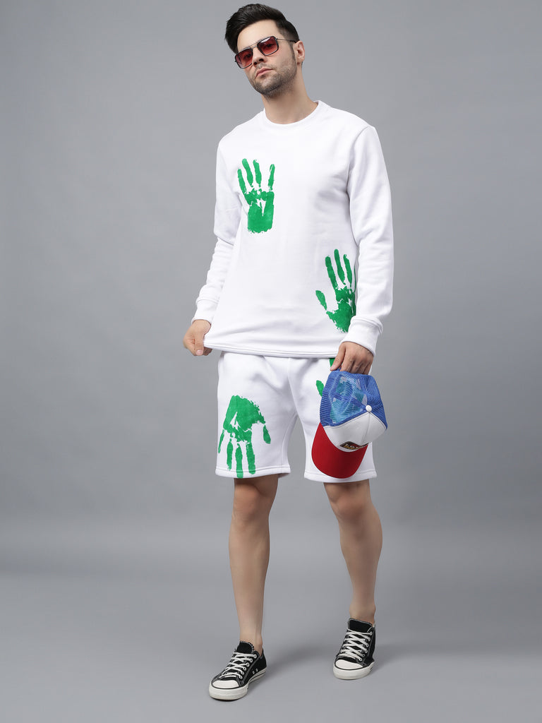 Hand Print Long Sleeve Shorts Co-ord Set_5